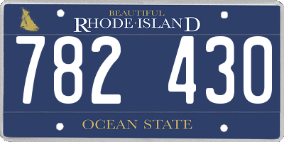 RI license plate 782430