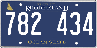 RI license plate 782434