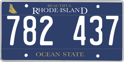 RI license plate 782437