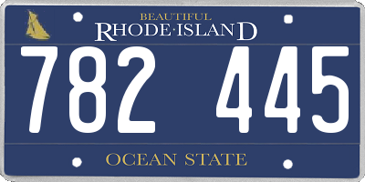 RI license plate 782445