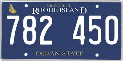 RI license plate 782450