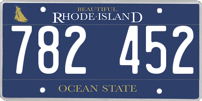RI license plate 782452