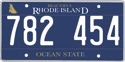 RI license plate 782454