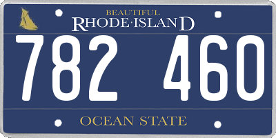 RI license plate 782460