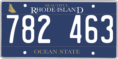 RI license plate 782463