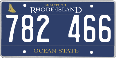 RI license plate 782466