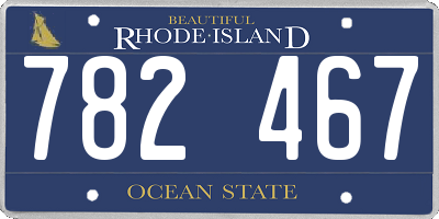RI license plate 782467