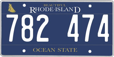 RI license plate 782474