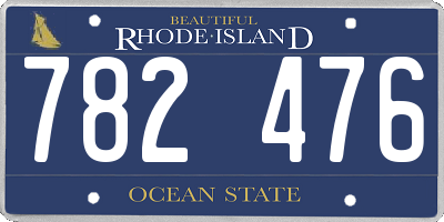 RI license plate 782476