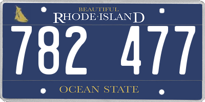 RI license plate 782477