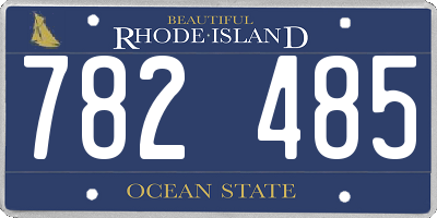 RI license plate 782485