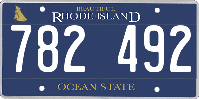 RI license plate 782492