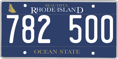 RI license plate 782500