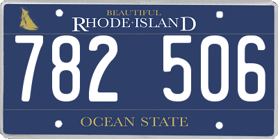 RI license plate 782506