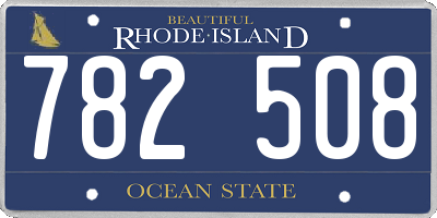 RI license plate 782508