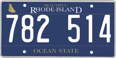 RI license plate 782514