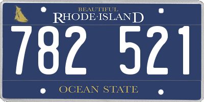 RI license plate 782521