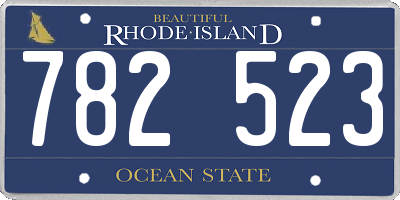 RI license plate 782523
