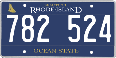 RI license plate 782524