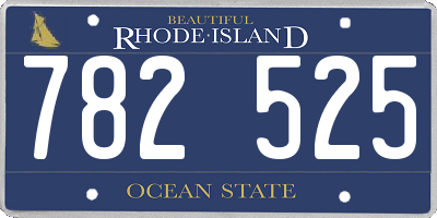 RI license plate 782525