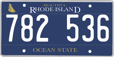 RI license plate 782536