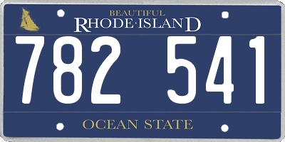 RI license plate 782541