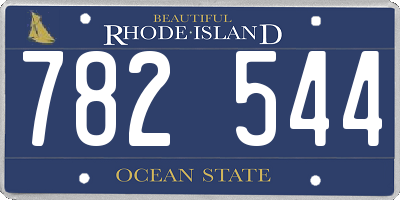 RI license plate 782544