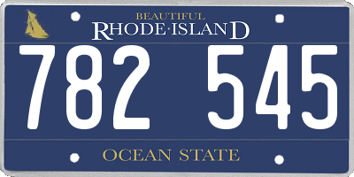 RI license plate 782545