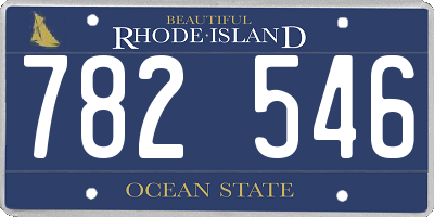 RI license plate 782546