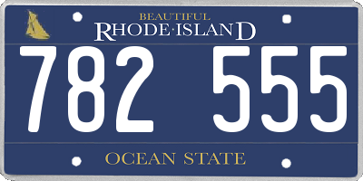 RI license plate 782555