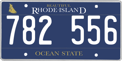RI license plate 782556