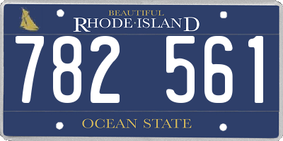 RI license plate 782561