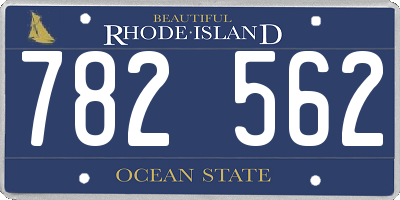 RI license plate 782562