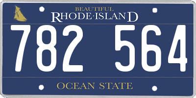 RI license plate 782564