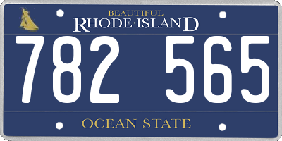 RI license plate 782565