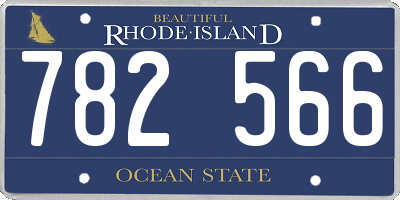 RI license plate 782566