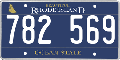 RI license plate 782569