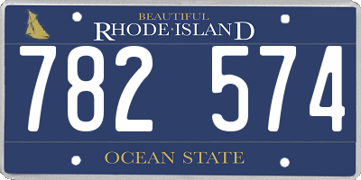 RI license plate 782574