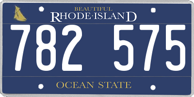 RI license plate 782575