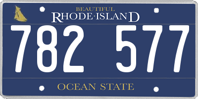 RI license plate 782577