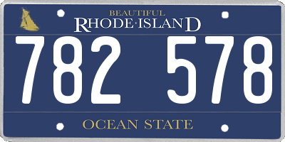 RI license plate 782578