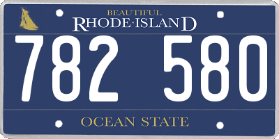 RI license plate 782580