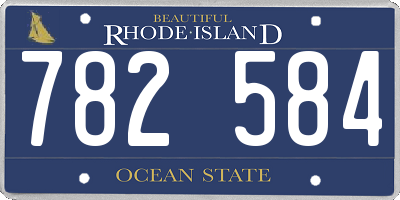 RI license plate 782584