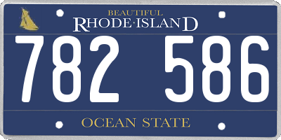 RI license plate 782586