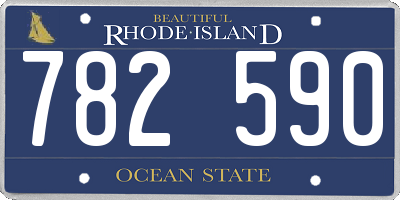 RI license plate 782590