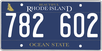 RI license plate 782602