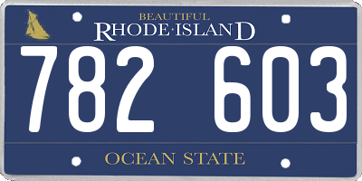 RI license plate 782603