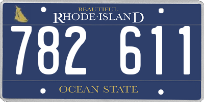 RI license plate 782611