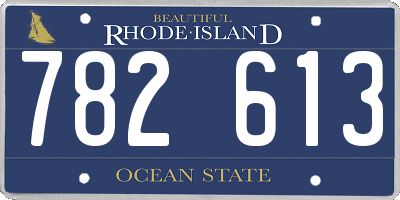 RI license plate 782613