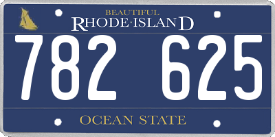 RI license plate 782625